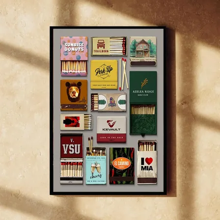 Custom matchbook collection print